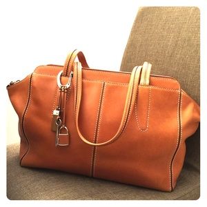 Tumi light brown tote bag